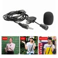 thumbnail image 3 of Tholdsy Mini collar de micrófono con cable Altavoz universal Solapa con clip Manos libres Micrófono para hablar Guía de conferencias Estudio Cables de audio/vídeo 1pc/negro, 3 of 6