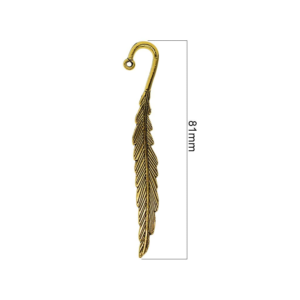 GUOOL 48Pcs Assorted Metal Bookmarks Label Stationery Beading Hook Feather Book Marker
