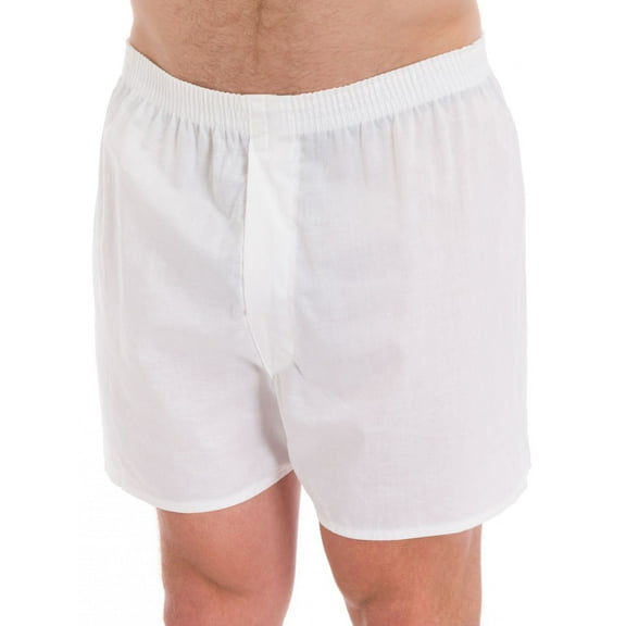 3-pack Men's Fruit of the Loom 595 Solid White Boxers (Small)
