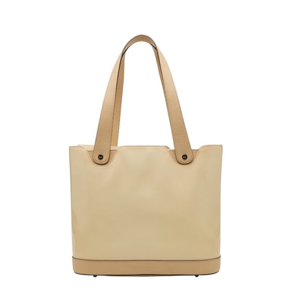 Pre-Owned Salvatore Ferragamo handbag, ivory, beige, patent leather, women's (Good)