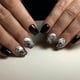 thumbnail image 1 of Set de uñas postizas KSTBJN cortas cuadradas negras para Navidad, 1 of 7