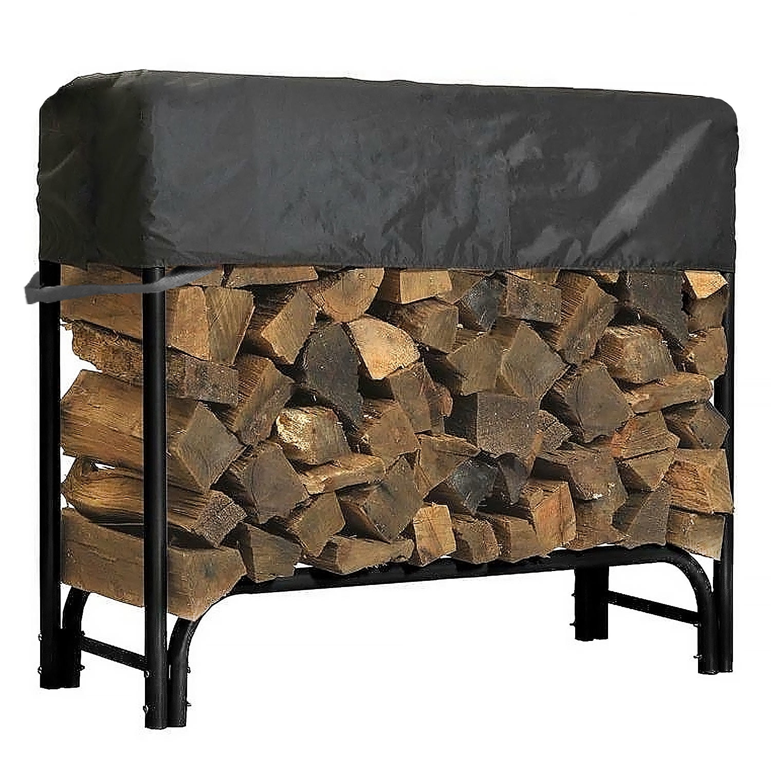 North east harbor outdoor firewood log rack cover 49 l x 24 w x 20 h