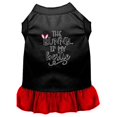 thumbnail image 1 of Lapin Est Mon Meilleur Ami Robe pour Chien Imprimé Écran Noir avec Rouge TTG (18), 1 of 1