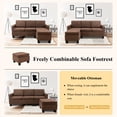 thumbnail image 6 of Vineego Linen Fabric L-shape Sofa Sectional Couch for Living Room, Brown, 6 of 7