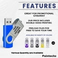 thumbnail image 2 of Unidades flash USB Paintechz, giratorias personalizadas, 8 GB, paquete de 50 unidades con logotipo, 2 of 6