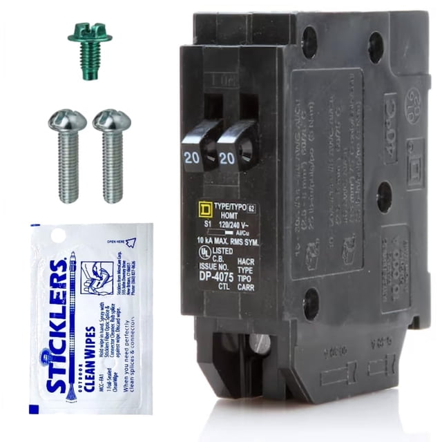 Interruptor termomagnético FalconSupply HOMT2020 20 A 120 V tipo tandem