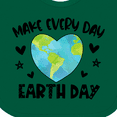 thumbnail image 4 of Inktastic Make Every Day Earth Day with Hearts and Stars Boys or Girls Baby Bib, 4 of 4