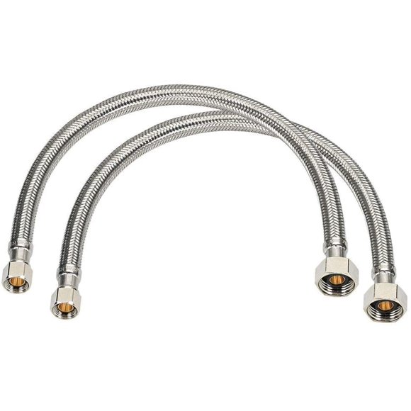Manguera de alimentación para grifo XFITTING de acero inoxidable trenzado de 46 cm