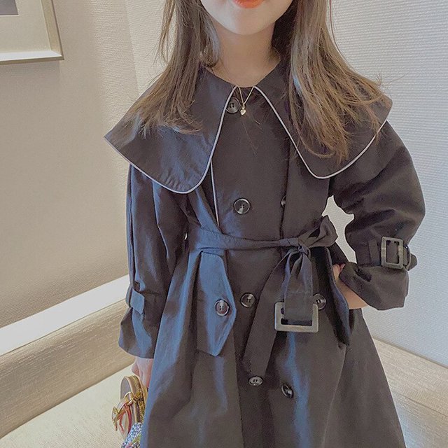 Anak Panjang Jaket Musim Gugur Gadis Temperamen Jaket 3-7 Tahun Kerah Cardigan Pakaian Anak zhangmengya LED
