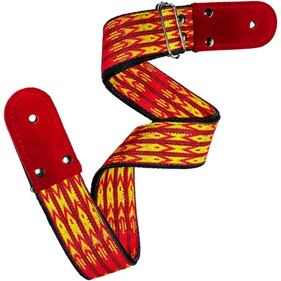 Correa para guitarra, Strap guitarra acústica, bajo eléctrico, guitarra eléctrica Kidam Gurú rojo/amarillo