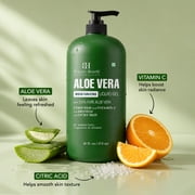 Botanic Hearth Aloe Vera Moisturizing Liquid Gel – 100% Pure Aloe, Enriched with Vitamin C for Dry & Itchy Skin – No Added Color, Fragrance, or Alcohol – 16 fl. oz