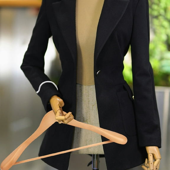 OULII Silver Iron Clip Hangers 12Pcs for Clothes Display Minimalist Design Retail Displays