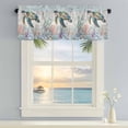 thumbnail image 4 of Valances for Windows Marine Life Sea Turtles Rod Pocket Short Curtain for Bathroom Living Room Bedroom Vintage Fish Corals 1 Panel 54x18in, 4 of 9