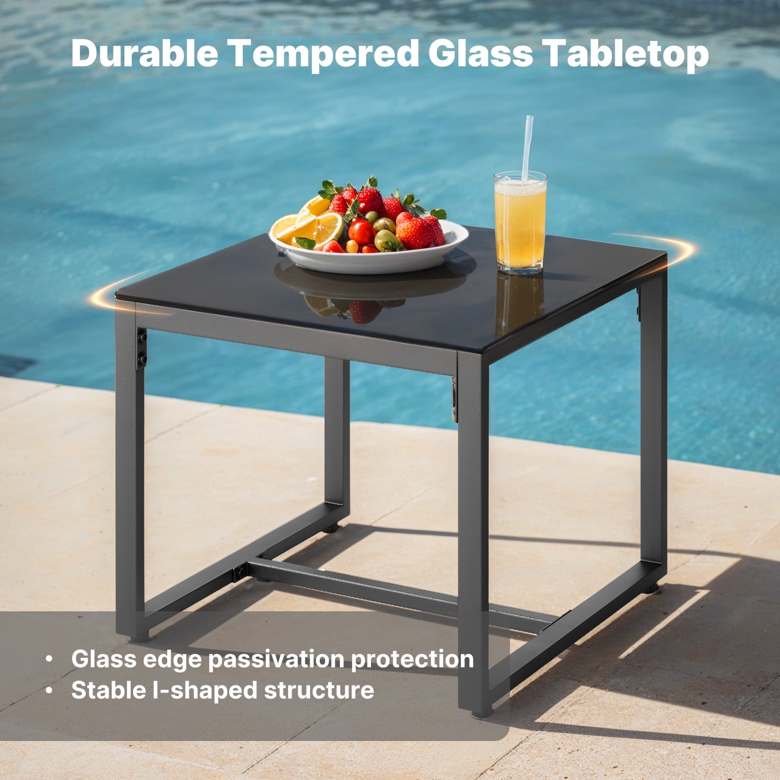 3 Pieces Patio Furniture Set, Wicker Patio Bistro Set for Balcony, Porch, Lawn, Gray