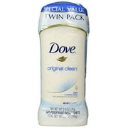 Dove Antiperspirant Deodorant Original Clean 2.6 Ounce Twin Pack