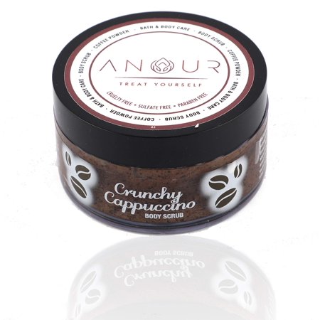 Anour Crunchy Cappuccino Body Scrub For Exfoliation And Tan Removal | Reduces Cellulite And Polishes Skin | Natural  Vegan And Paraben Free- 100G (Pack Of 1)