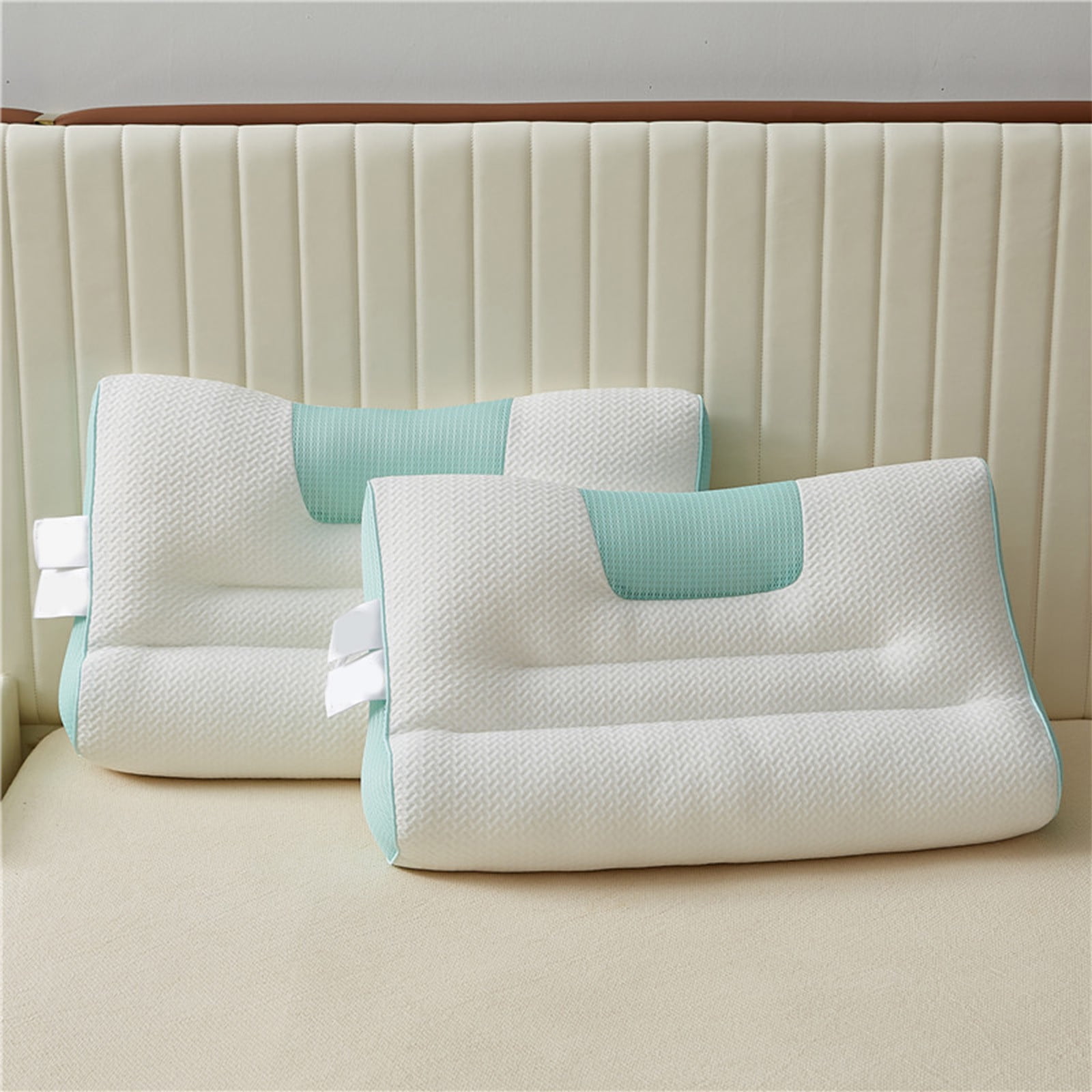 Yoloke Relief Cervical Pillow for Neck and Shoulder Support, Contoured Orthopedic Pillow, Adjustable Memory Foam Sweet Sleeping, Odorless Ergonomic Contour Neck, for Side Back Stomach Sleeper