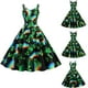 thumbnail image 2 of Patrick's Day Fashion Mujer sin mangas con cuello en V Impreso Ladies Slim Mini Camis Dress Pompotops ghjkhdj6734, 2 of 7