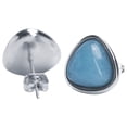 thumbnail image 3 of Aretes Mujer LuckyLy Cuarzo Rosa Amatista Cuarzo Azul Acero Inoxidable Modelo Aline Azul UNITALLA, 3 of 8