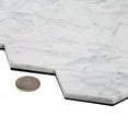 thumbnail image 2 of 10 pack Carrara Hexagon 10.25 in. x 9 in. Honed Metal Peel and Stick Tile for Kitchen and Bathroom (6.41 sq. ft./ Case), 2 of 4