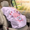 thumbnail image 3 of KUIFORTI Car Seat Protector for Child Car Seat, Cute Axolotl Car Seat Sun Cover for Baby, Pink Strawberry Car Seats Heat Protector Keeps Your Toddler Baby Seat at a Cool Temperature, 3 of 7