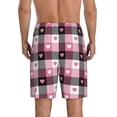 thumbnail image 2 of Yiaed Heart Plaid for Men's Soft Sleep Pajama Short Lounging Pajama Shorts-X-Large, 2 of 8