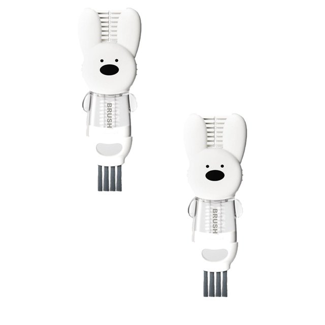 Oleegame 2PC Cleaning Brush Cup Lid Cleaning Brush Portable Cleaning Brush Set For Insulated Mugs Tight Space Cup Lids Multifunctional Cleaning Brush For Bottle White