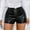 4# Black lightning deals of today, variant on Dyegold Leather Shorts For Women Summer Casual High Waisted Black PU Leather Stretchy Sexy Hot Pants Faux Leather Shorts