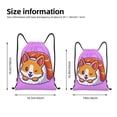 thumbnail image 2 of Daiia Corgi In Sushi Roll Pattern Drawstring Backpack, Gym Bag, Lightweight Backpack, Water-Resistant Bag Travel Sports Backpack, Fitness Bag, Yoga Bag-Medium, 2 of 6