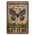 thumbnail image 1 of Letrero de metal para pared con diseño de lata QIONGQI Let It Be The Beatles, 1 of 4