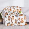 thumbnail image 4 of Throw Blanket for Couch, Funny Cute Corgi Dog Sports Super Soft Fuzzy Comfy Warm Throw Blanket, Cuteness Lightweight Cozy Plush Flannel Blanket & Throws for Sofa and Bed All Season, 4 of 5