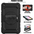 thumbnail image 4 of Timoom Galaxy Tab A 8.0 2019 Case (SM-T290/T295), [Built in Screen Protector] Shockproof Heavy Duty Protective Rugged Cases with 360 Rotating Kickstand Cover for Tablet Galaxy Tab A 8.0,Black, 4 of 7