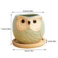 thumbnail image 3 of Succulent Plant Plant Pots Bamboo Tray Ceramic Crafts Plants Not Included Ornament Home Decoration 180g Urns, 3 of 11