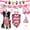 Pink, variant on Monebena Dog Birthday Decorations Dog Birthday Bandana Girl Dog Birthday Party Supplies Pink Bowtie Dog Birthday Hat Crown Banner Balloons for Small Girl Dog Birthday Outfit