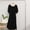 Black, variant on Naittoop Long Nightgowns for Women Soft Full Length Half Sleeve Loose Fit Nightdress Solid Color Sleep Dress with Pockets