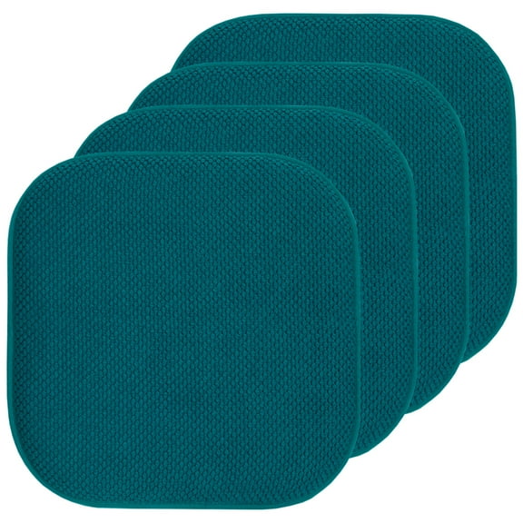 Memory Foam Honeycomb Non-Slip Back 16" x 16" Chair Cushion Pad 2, 4, 6, 12 Pack