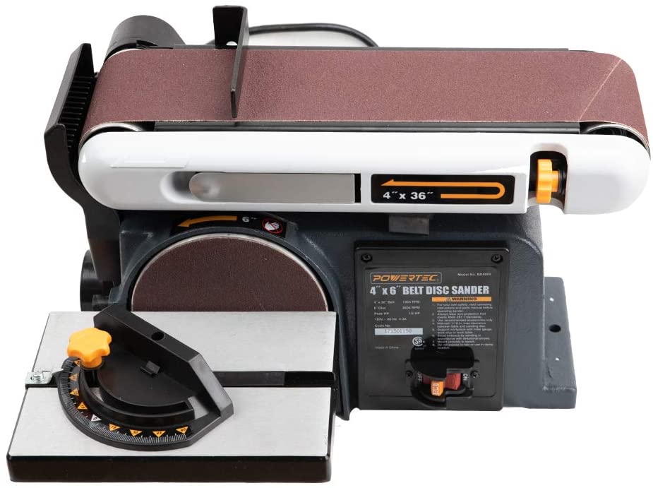 POWERTEC BD4600 Woodworking Belt Disc 