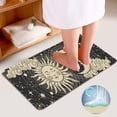 thumbnail image 4 of GZHJMY Bathroom Mat set of 3， Sun with The Moon on A Black Background 3 Pieces Bath Mats Set for Bathroom, Vintage Style Non-Slip Washable Cover Floor Rug Decorations for Kitchen Bathroom Bedroom, 4 of 6