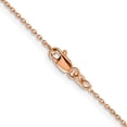 thumbnail image 3 of Primal Gold 14 Karat Rose Gold 1.0mm Diamond-cut Cable Chain Necklace, 3 of 4