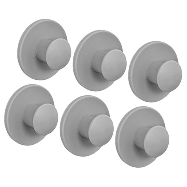 6 pomos autoadhesivos fáciles de instalar, modernos y para dormitorio. Gris