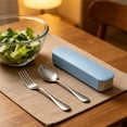 thumbnail image 5 of Portable Stainless Steel Fork and Spoon Cutlery Set with Compact Storage Box, Travel Camping Picnic Utensils, 2 Pieces Total, 5 of 5