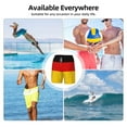 thumbnail image 6 of Men's 2 in 1 Swim Trunks with Compression Liner German Flag Quick Dry Beach Shorts, 6 of 6