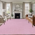 thumbnail image 2 of Pink Burlap Texture Large Area Rugs for Bedroom Living Room, Soft Non Slip Carpet Bedside Rug, Farmhouse Vintage Pink Rectangular Floor Cover Kitchen Accent Rug 8'x10' for Dining Room/Office, 2 of 9