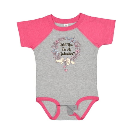 

Inktastic Will You Be My Godmother Proposal Gift Baby Boy or Baby Girl Bodysuit