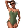 thumbnail image 4 of LYMAYTER Women's Backless Swimsuit One-piece Bathing Suit Solid Color Bathing Costume S-XL, 4 of 5