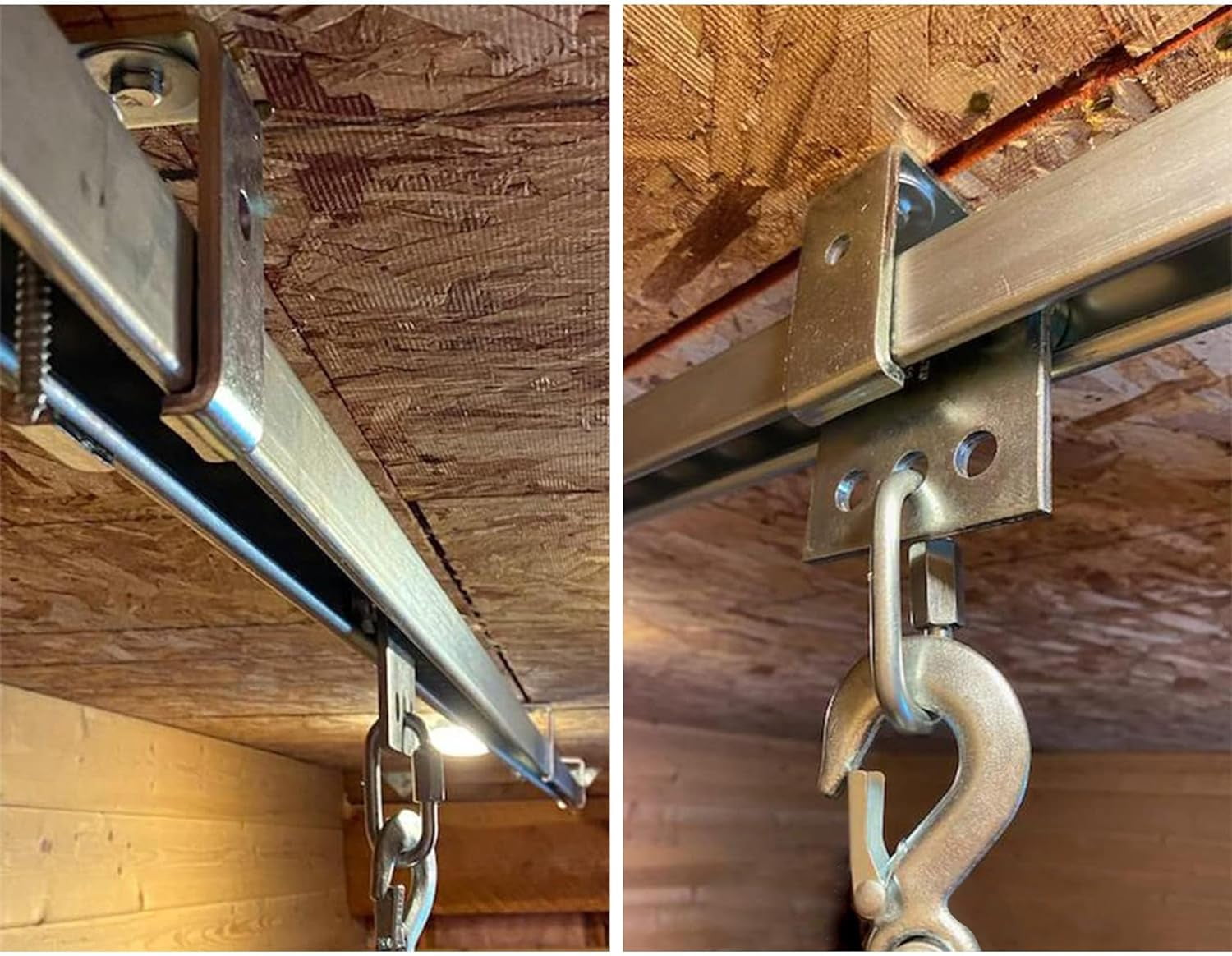 6 Pack Channel Trolley Track Hanger Bracket for All 1-5/8" Strut Channel - Intermediate Support, Heavy Duty, Electro-Galvanized (6)