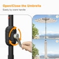 thumbnail image 5 of ACEGOSES 9ft LED Outdoor Patio Deck Solar Light Umbrellas w/ Tilt,Crank and 8 Ribs,Begie, 5 of 9