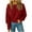Wine#①, variant on qucoqpe Women's Short Cropped Sweatshirt Soft Fleece Round Neck Long Sleeve Casual Pullover Solid Color Loose Fit Top