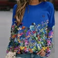 thumbnail image 2 of Moda mujer Casual O-cuello manga larga pulóver blusa Tie-dye sudadera de moda Fridja  fhghd843, 2 of 4