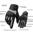 thumbnail image 2 of Guantes de moto INBIKE transpirables con pantalla táctil negra y blanca, 2 of 9